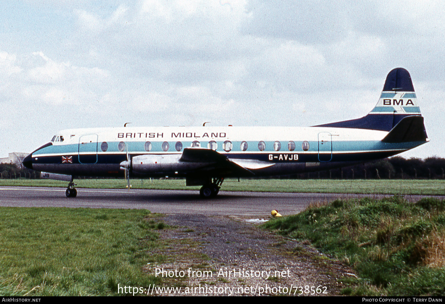 Aircraft Photo of G-AVJB | Vickers 815 Viscount | British Midland Airways - BMA | AirHistory.net #738562