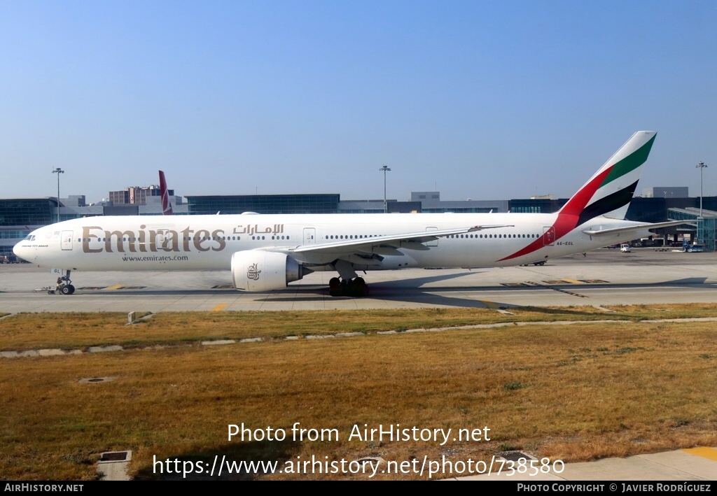 Aircraft Photo of A6-EGL | Boeing 777-31H/ER | Emirates | AirHistory.net #738580