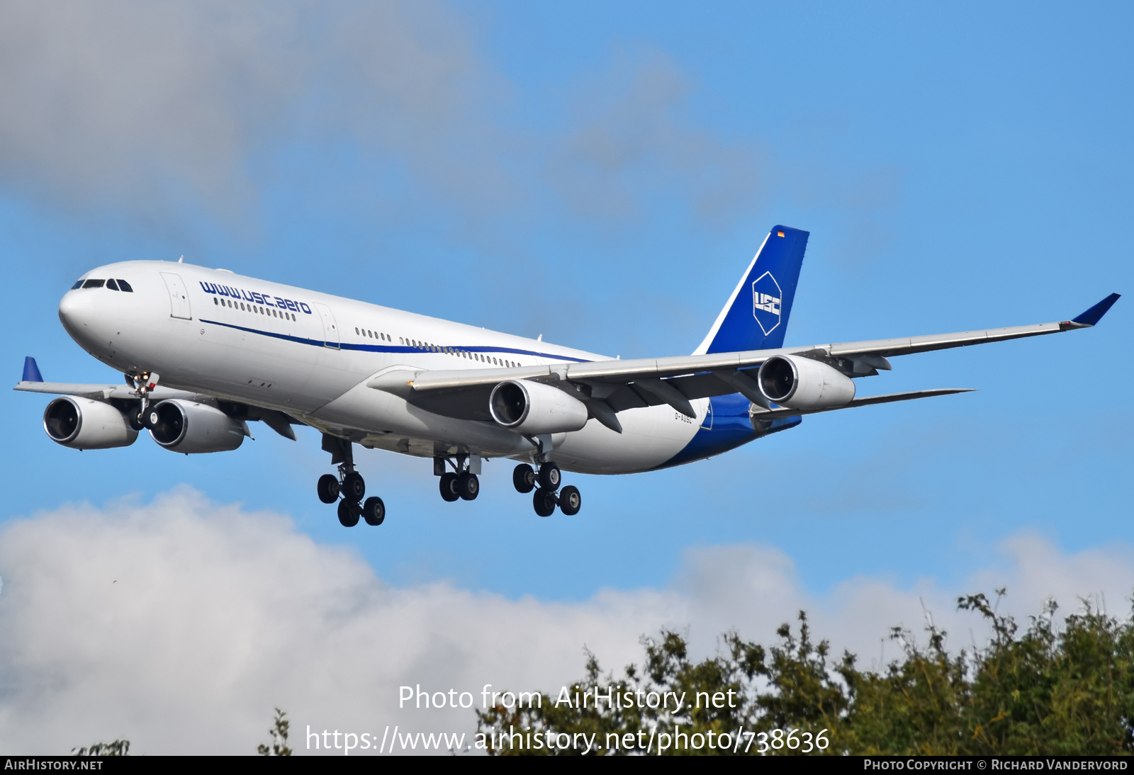 Aircraft Photo of D-AUSC | Airbus A340-313E | USC - Universal Sky Carrier | AirHistory.net #738636