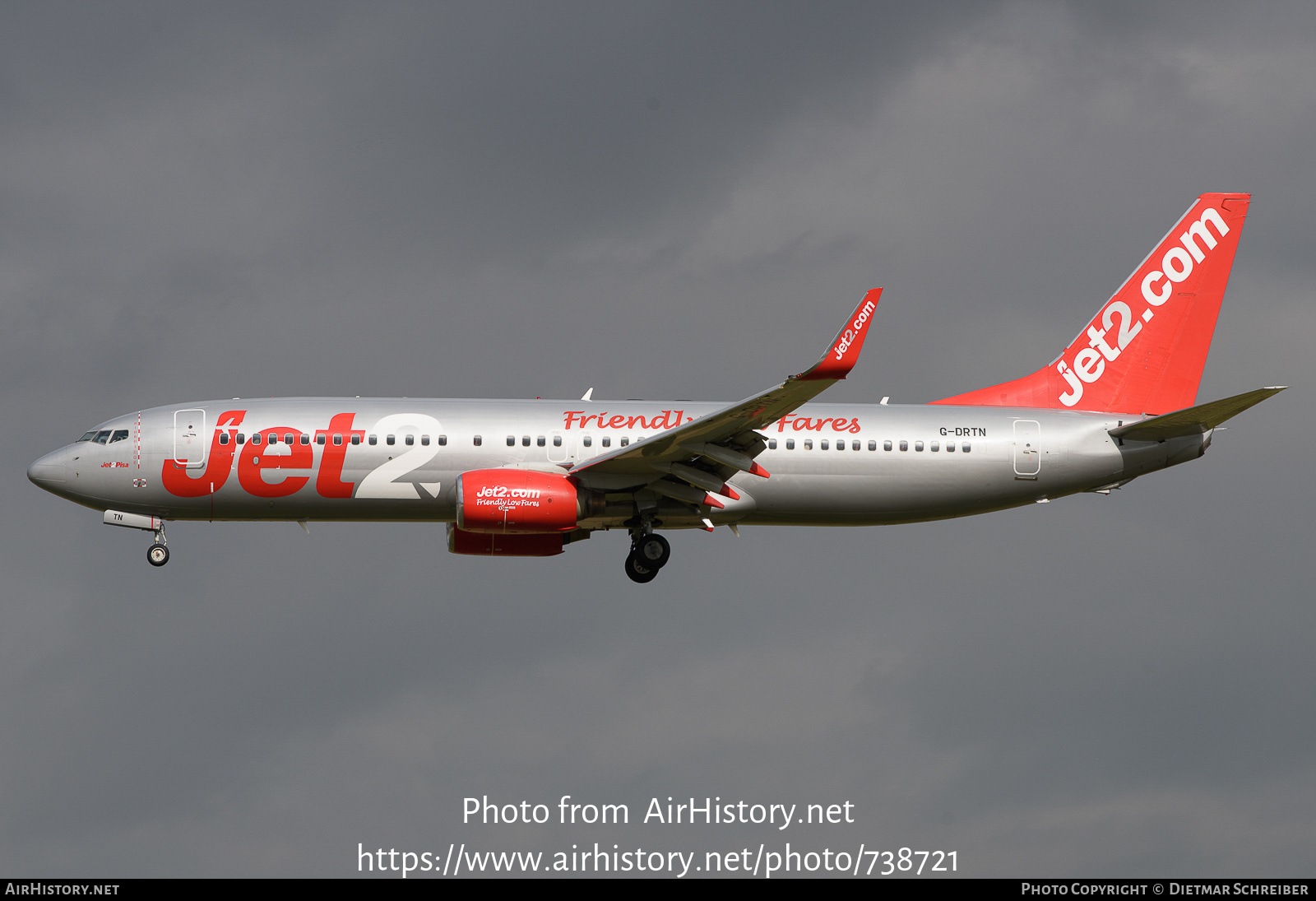 Aircraft Photo of G-DRTN | Boeing 737-86N | Jet2 | AirHistory.net #738721