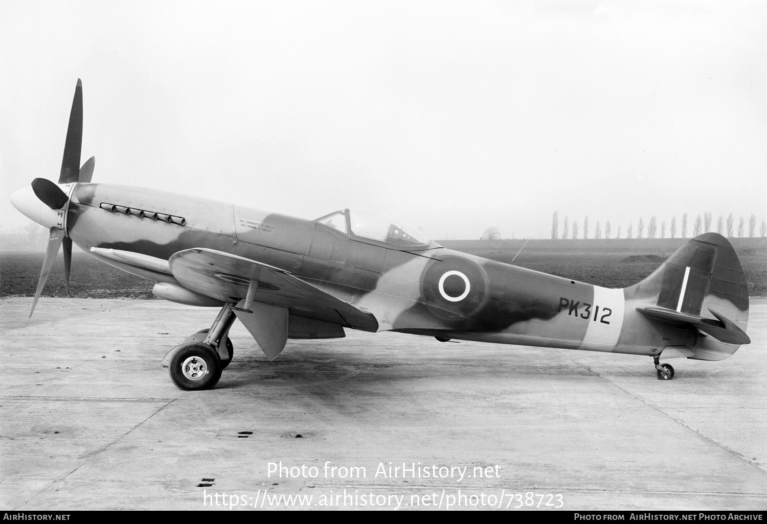 Aircraft Photo of PK312 | Supermarine 356 Spitfire F22 | UK - Air Force | AirHistory.net #738723