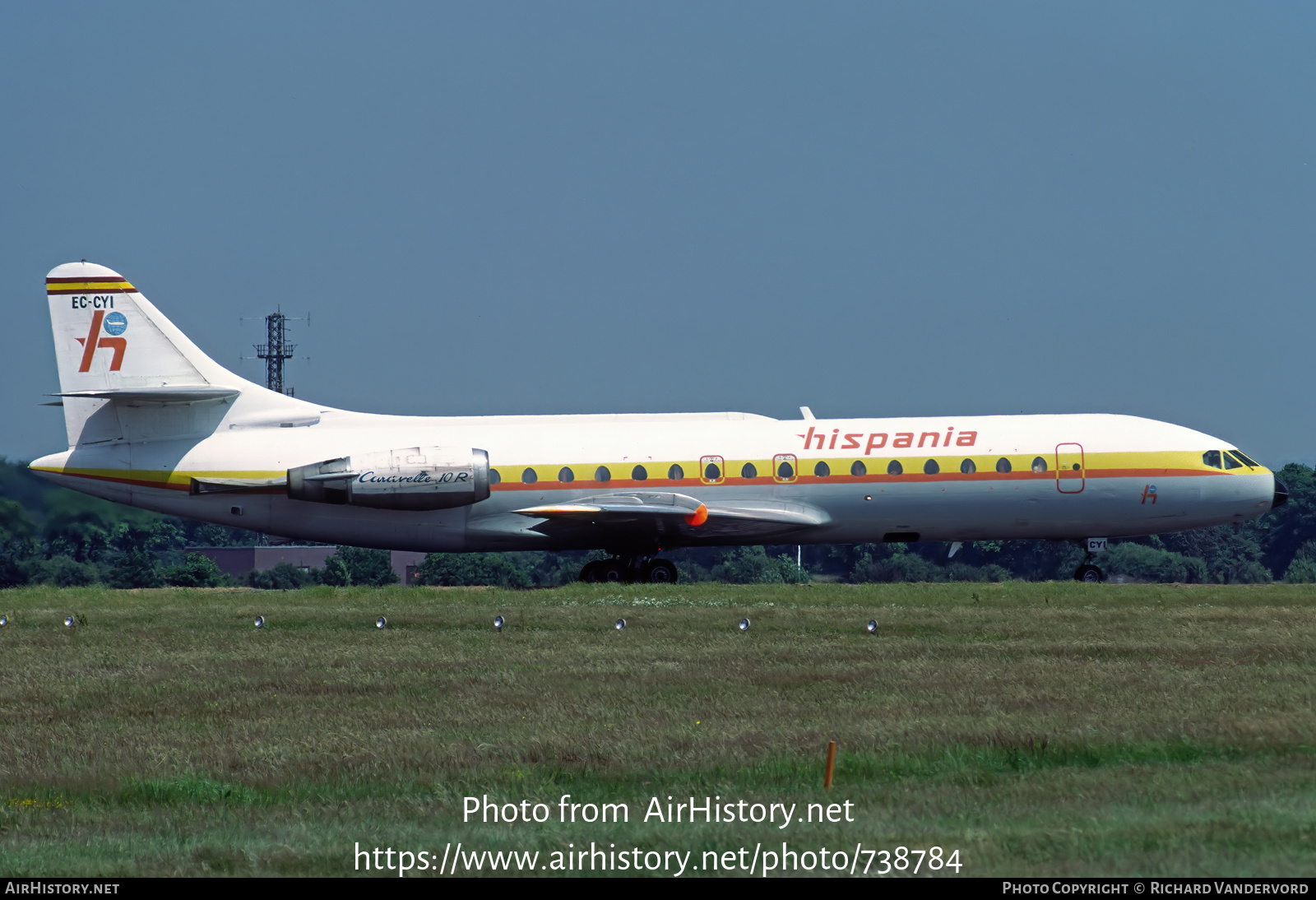 Aircraft Photo of EC-CYI | Sud SE-210 Caravelle 10B1R | Hispania Líneas Aéreas | AirHistory.net #738784