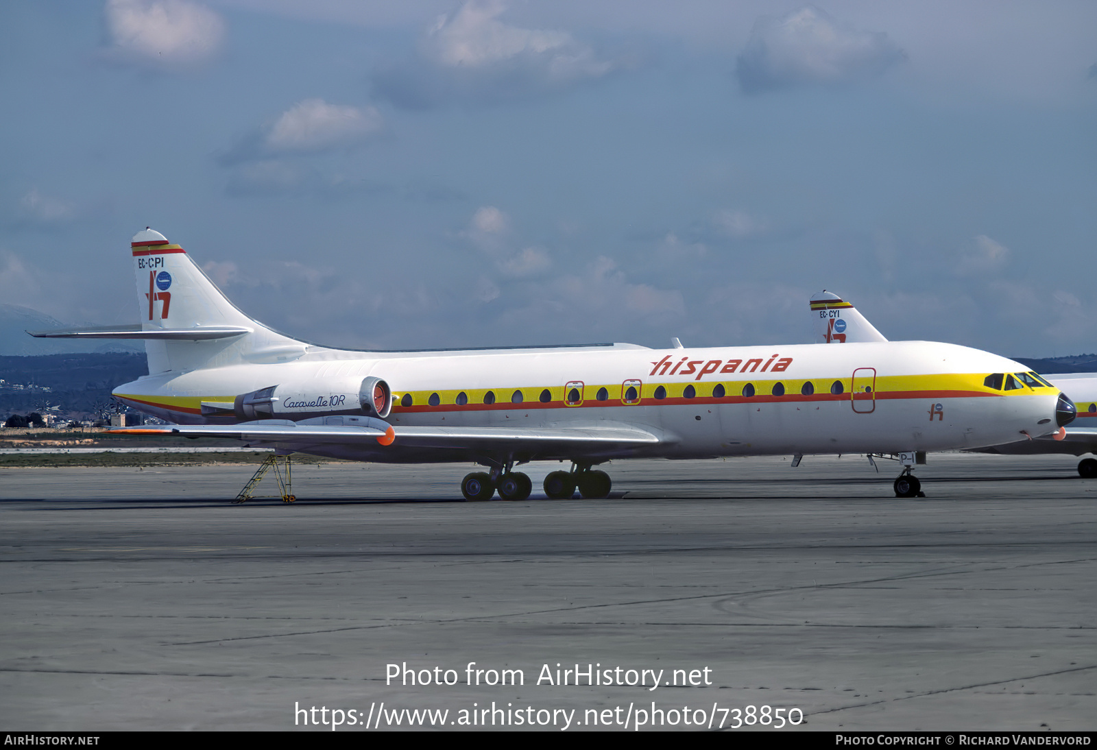 Aircraft Photo of EC-CPI | Sud SE-210 Caravelle 10B1R | Hispania Líneas Aéreas | AirHistory.net #738850