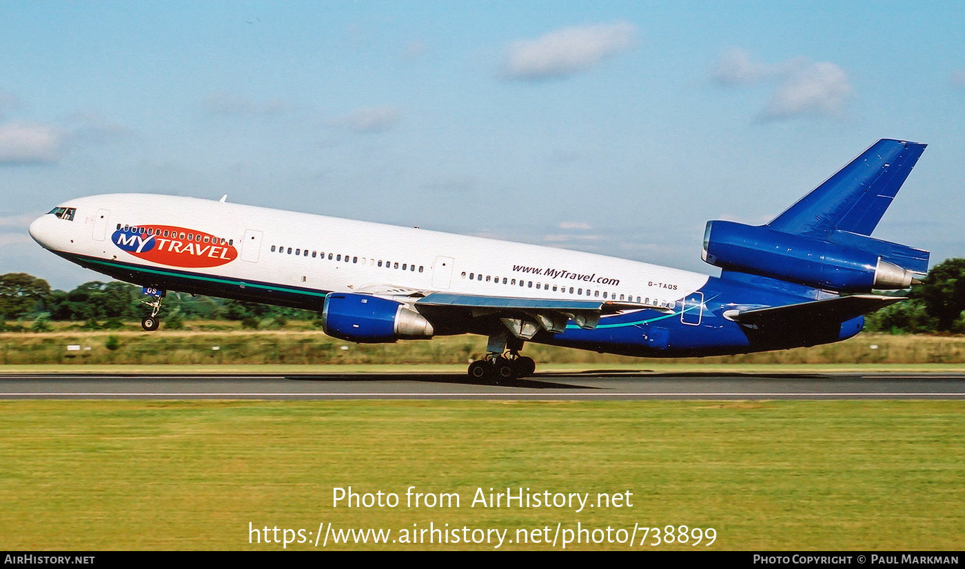 Aircraft Photo of G-TAOS | McDonnell Douglas DC-10-10 | MyTravel Airways | AirHistory.net #738899