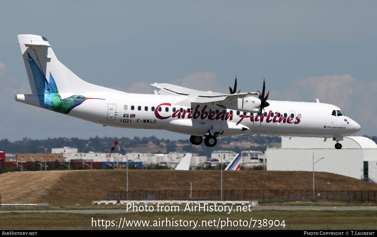 Aircraft Photo of F-WWLO | ATR ATR-72-600 (ATR-72-212A) | Caribbean Airlines | AirHistory.net #738904