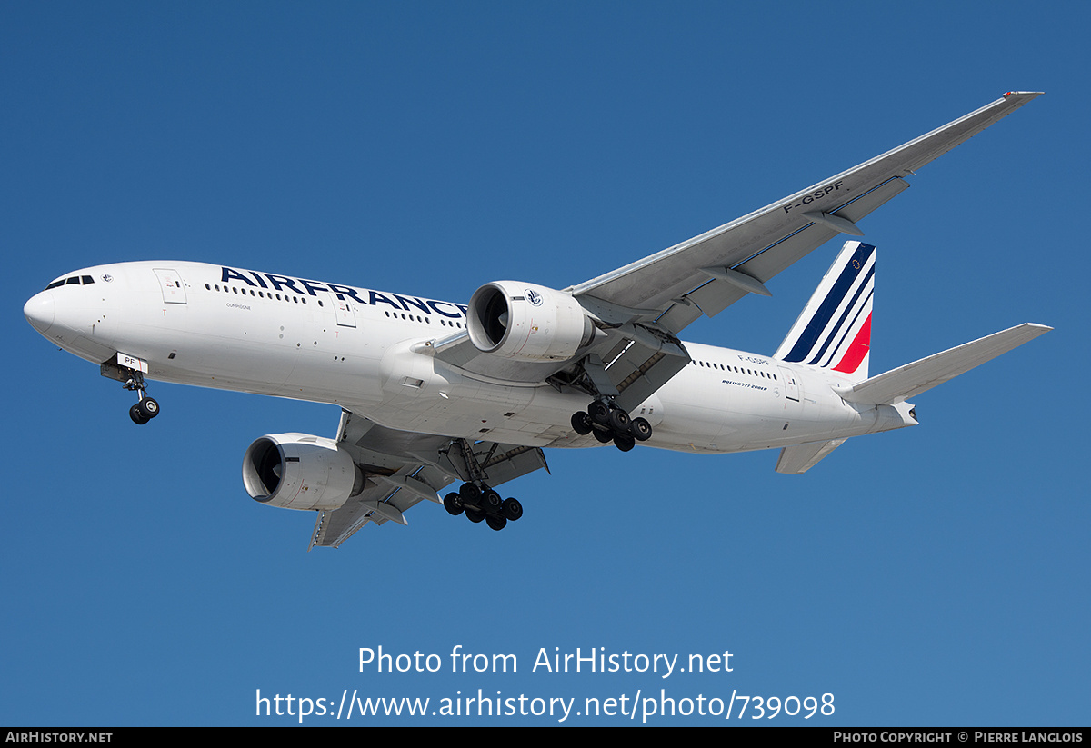 Aircraft Photo of F-GSPF | Boeing 777-228/ER | Air France | AirHistory.net #739098