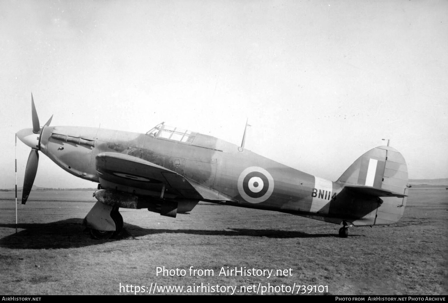 Aircraft Photo of BN114 | Hawker Hurricane Mk2E | UK - Air Force | AirHistory.net #739101