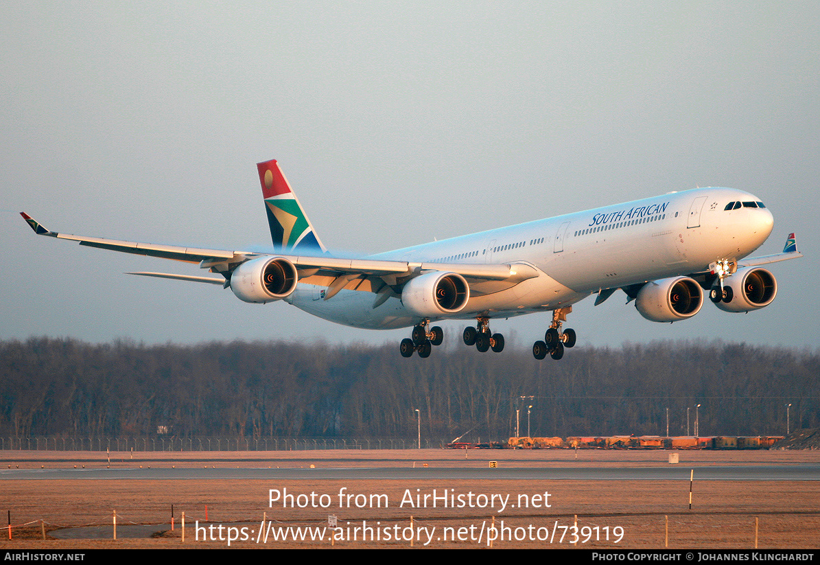 Aircraft Photo of ZS-SNI | Airbus A340-642 | South African Airways | AirHistory.net #739119