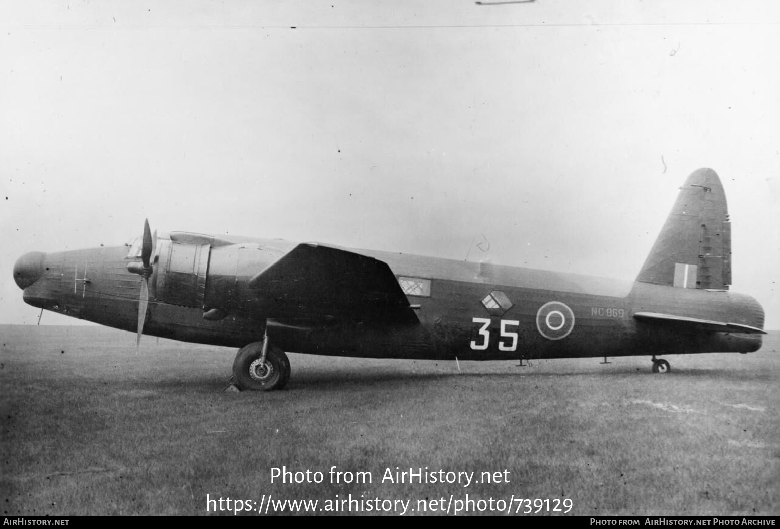 Aircraft Photo of NC869 | Vickers Wellington T.18 | UK - Air Force | AirHistory.net #739129