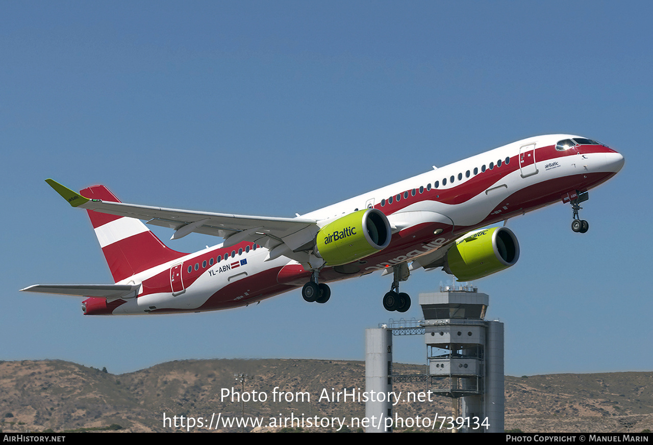 Aircraft Photo of YL-ABM | Airbus A220-371 (BD-500-1A11) | AirBaltic | AirHistory.net #739134