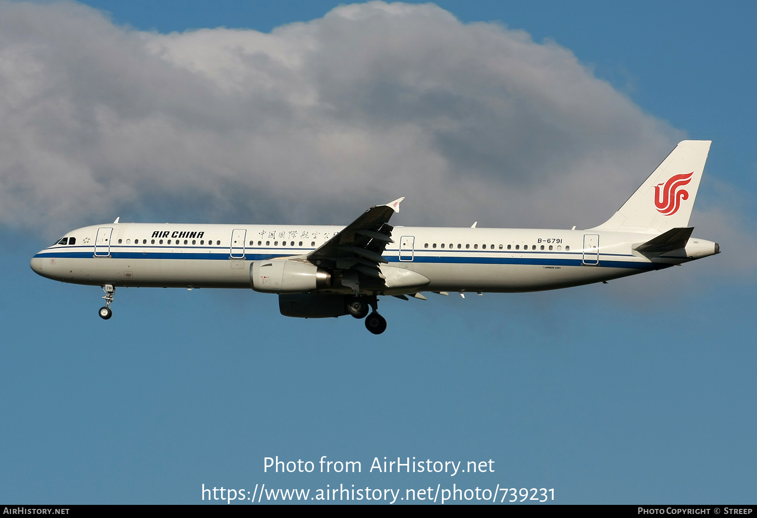 Aircraft Photo of B-6791 | Airbus A321-231 | Air China | AirHistory.net #739231