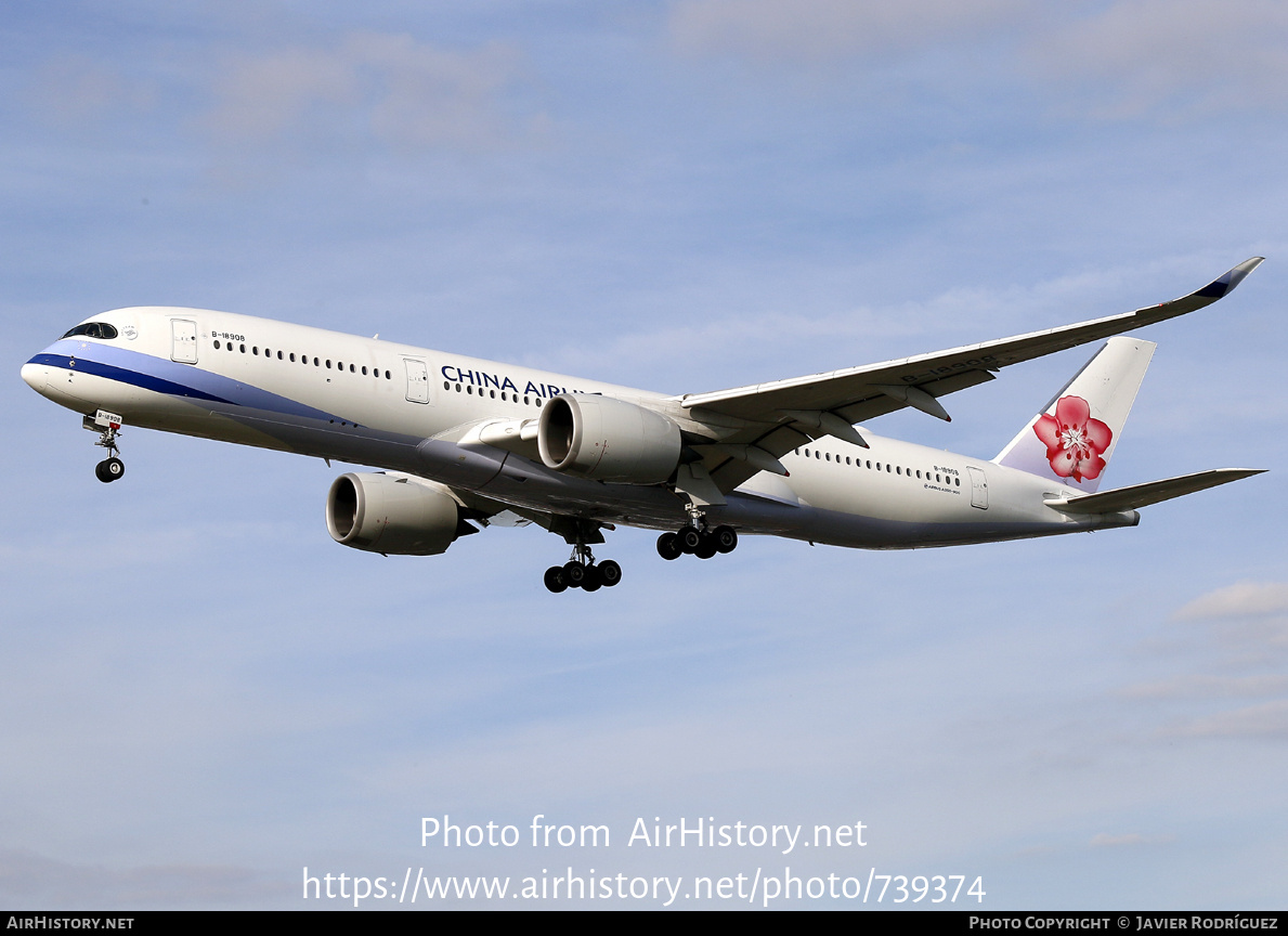 Aircraft Photo of B-18908 | Airbus A350-941 | China Airlines | AirHistory.net #739374