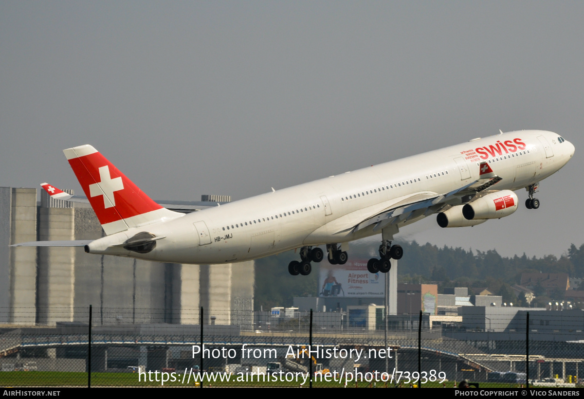 Aircraft Photo of HB-JMJ | Airbus A340-313 | Swiss International Air Lines | AirHistory.net #739389