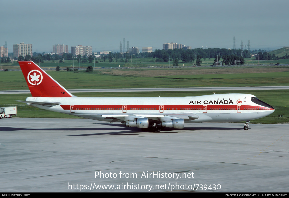 Aircraft Photo of CF-TOD | Boeing 747-133 | Air Canada | AirHistory.net #739430