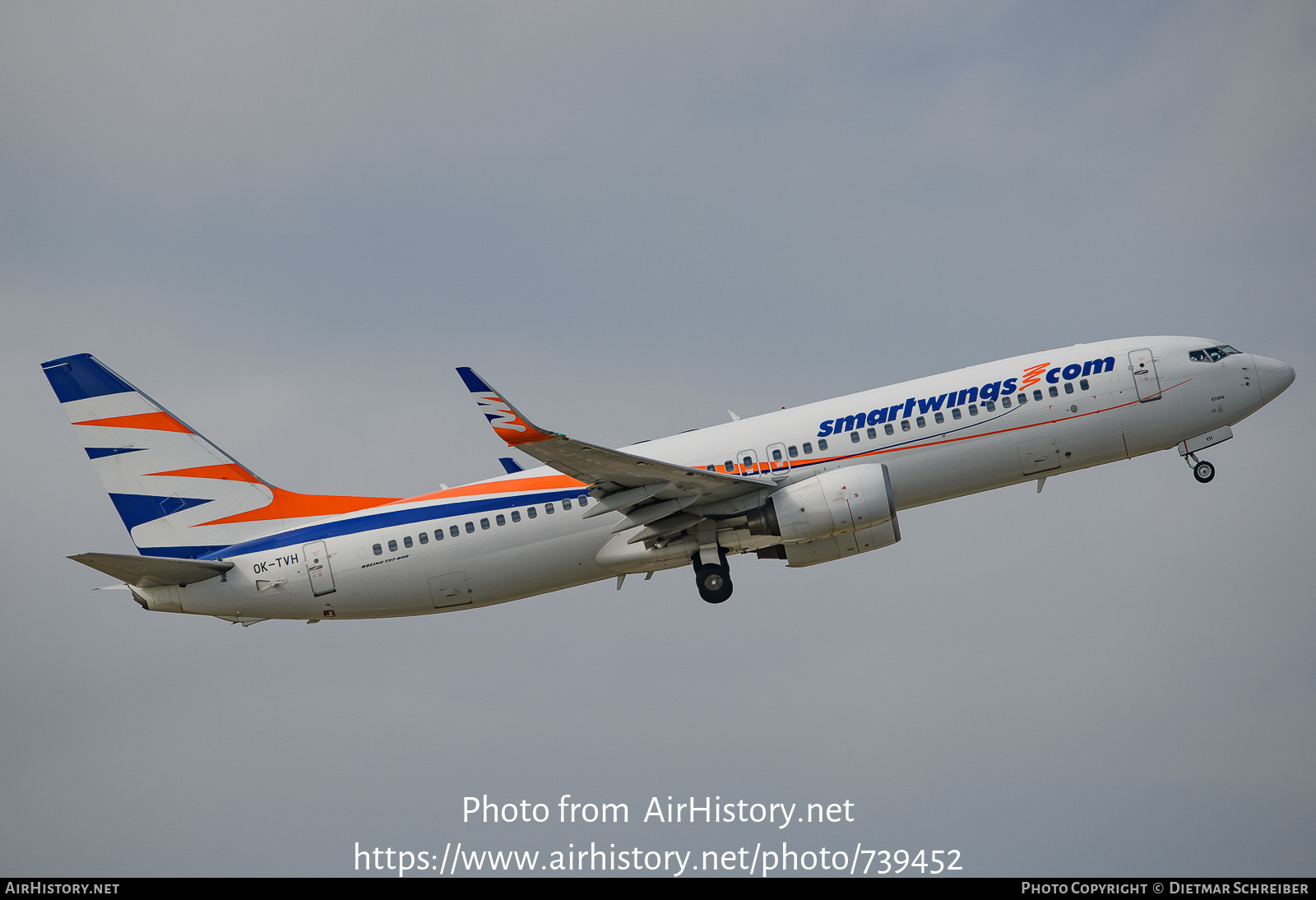 Aircraft Photo of OK-TVH | Boeing 737-8Q8 | Smartwings | AirHistory.net #739452