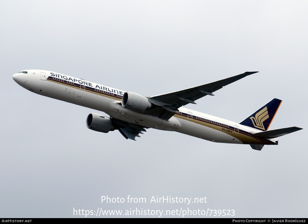 Aircraft Photo of 9V-SWY | Boeing 777-312/ER | Singapore Airlines | AirHistory.net #739523