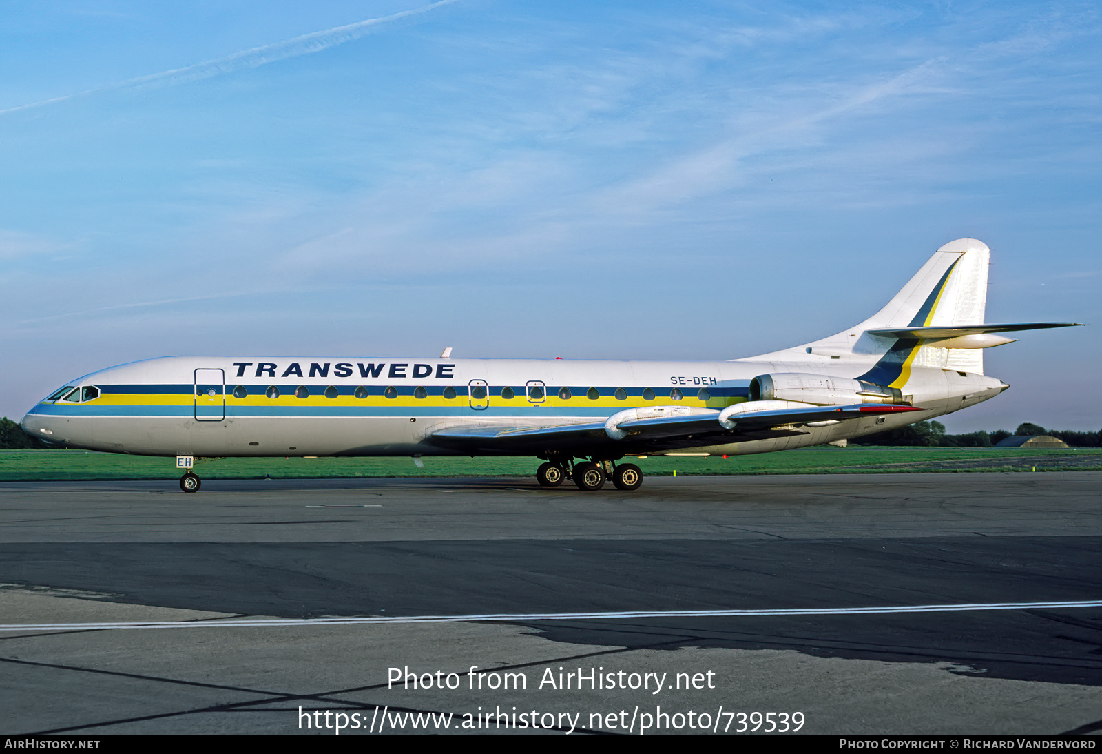 Aircraft Photo of SE-DEH | Sud SE-210 Caravelle 10B3 Super B | Transwede Airways | AirHistory.net #739539