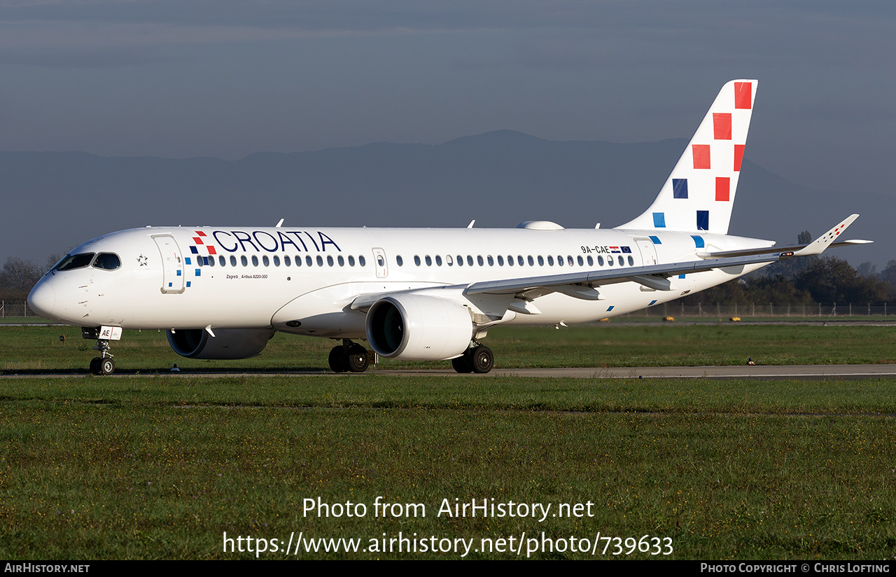 Aircraft Photo of 9A-CAE | Airbus A220-371 (BD-500-1A11) | Croatia Airlines | AirHistory.net #739633