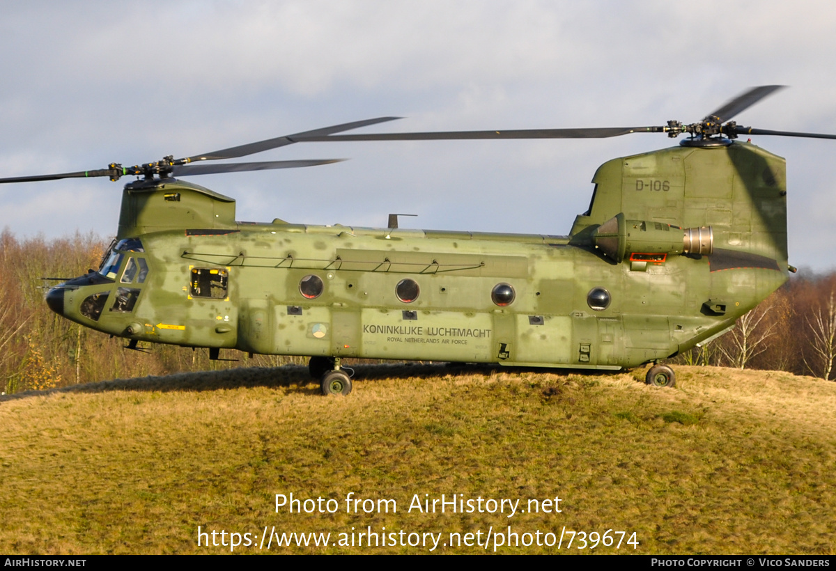 Aircraft Photo of D-106 | Boeing CH-47D Chinook (414) | Netherlands - Air Force | AirHistory.net #739674