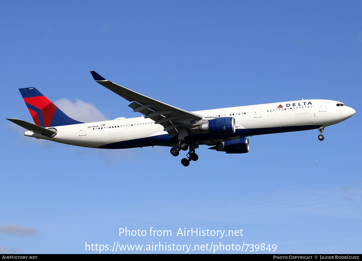 Aircraft Photo of N831NW | Airbus A330-302 | Delta Air Lines | AirHistory.net #739849