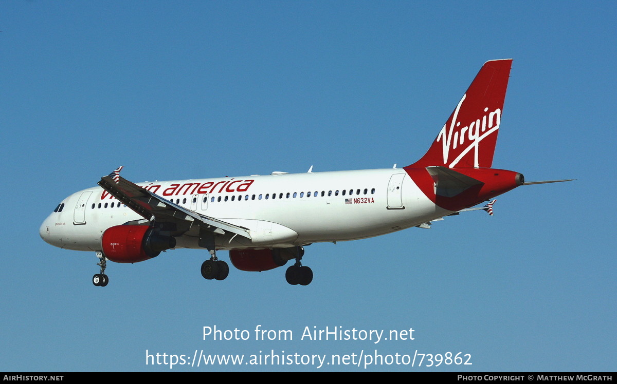 Aircraft Photo of N632VA | Airbus A320-214 | Virgin America | AirHistory.net #739862