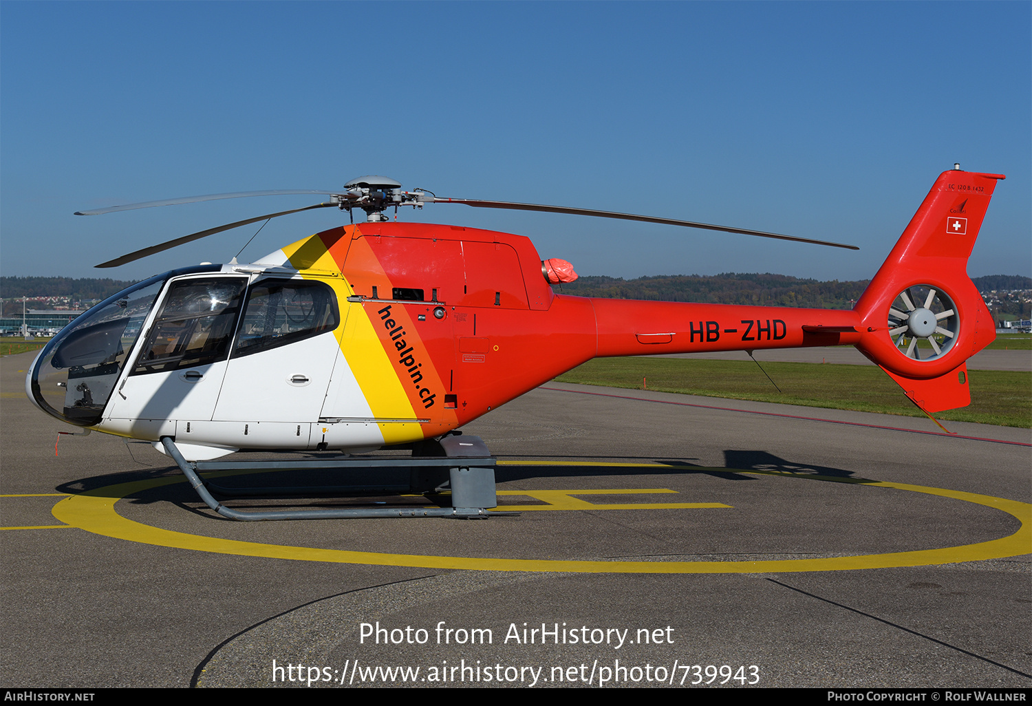 Aircraft Photo of HB-ZHD | Eurocopter EC-120B Colibri | Helialpin | AirHistory.net #739943