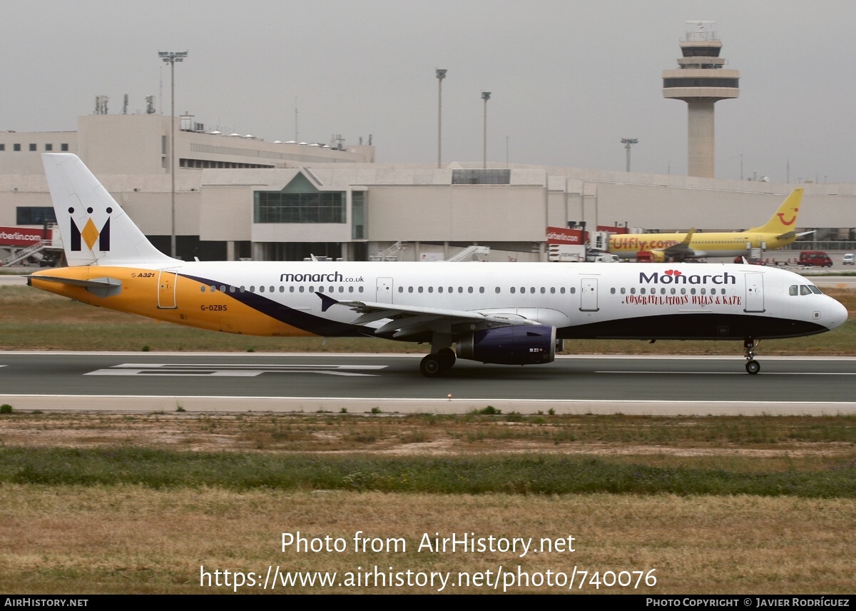 Aircraft Photo of G-OZBS | Airbus A321-231 | Monarch Airlines | AirHistory.net #740076