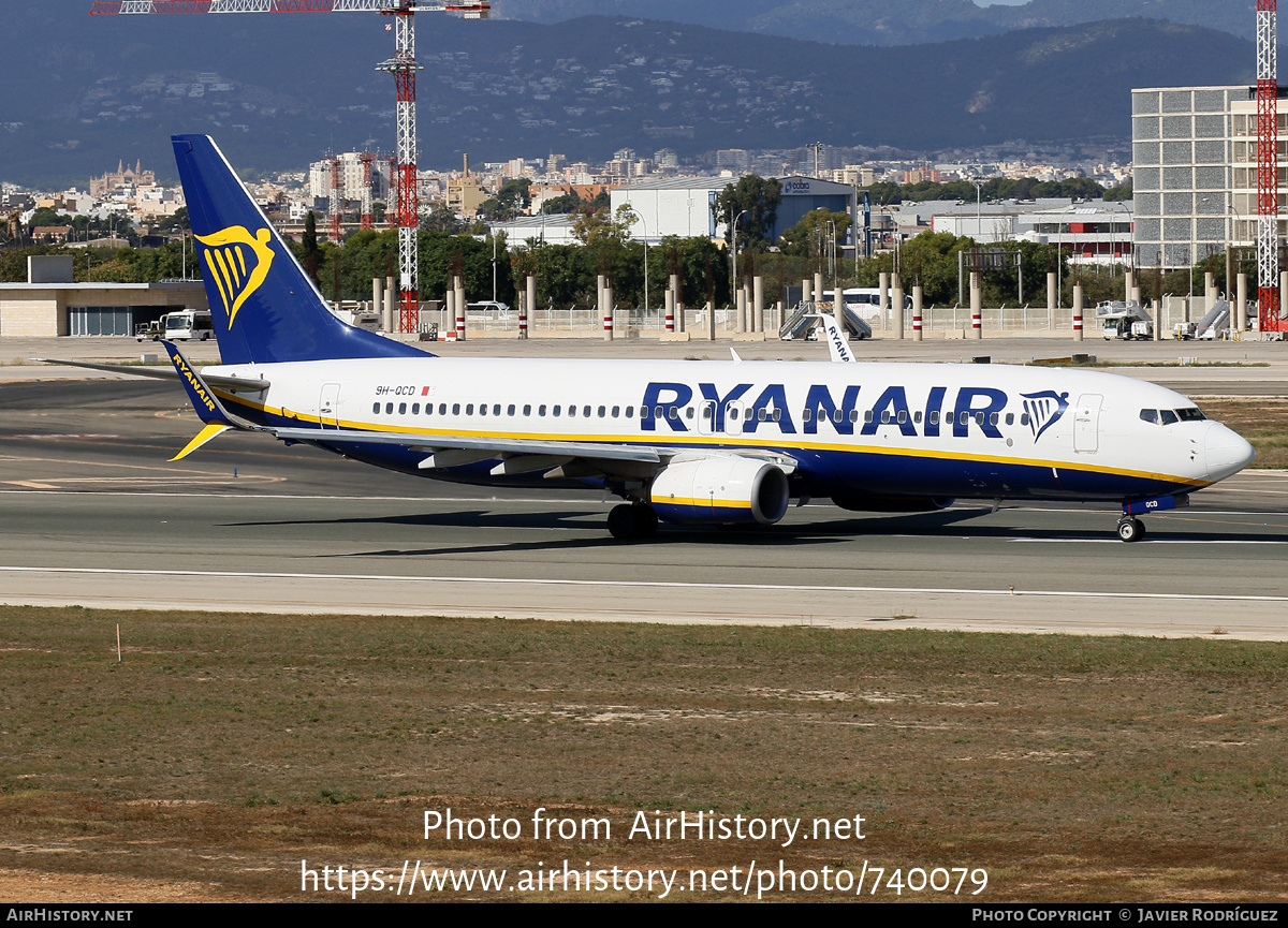 Aircraft Photo of 9H-QCD | Boeing 737-8AS | Ryanair | AirHistory.net #740079