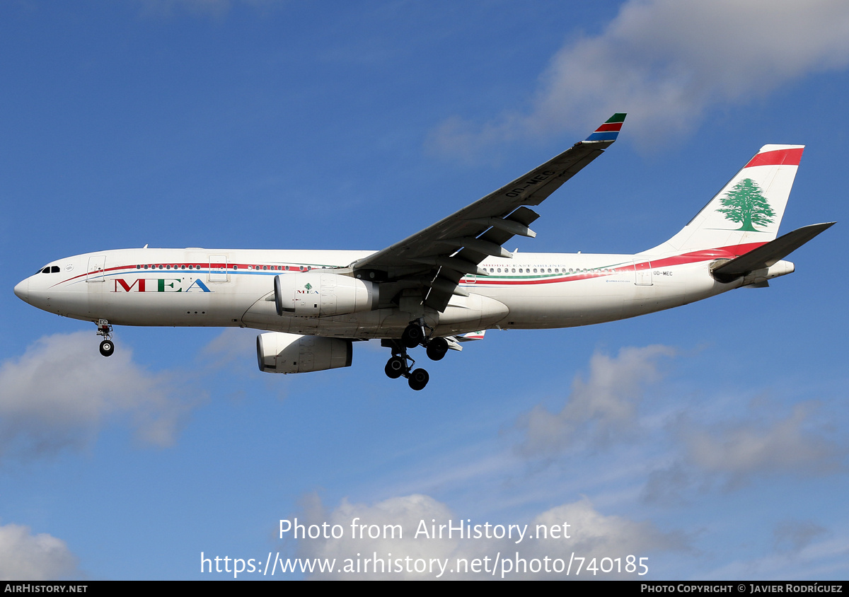 Aircraft Photo of OD-MEC | Airbus A330-243 | MEA - Middle East Airlines | AirHistory.net #740185