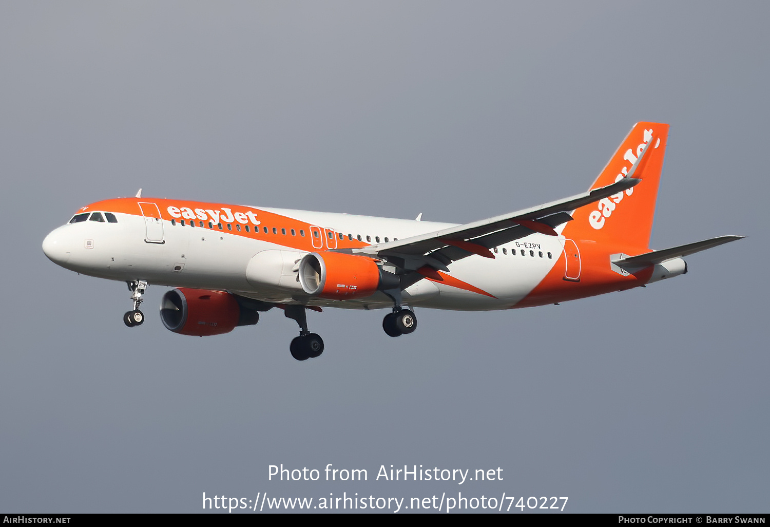 Aircraft Photo of G-EZPV | Airbus A320-214 | EasyJet | AirHistory.net #740227