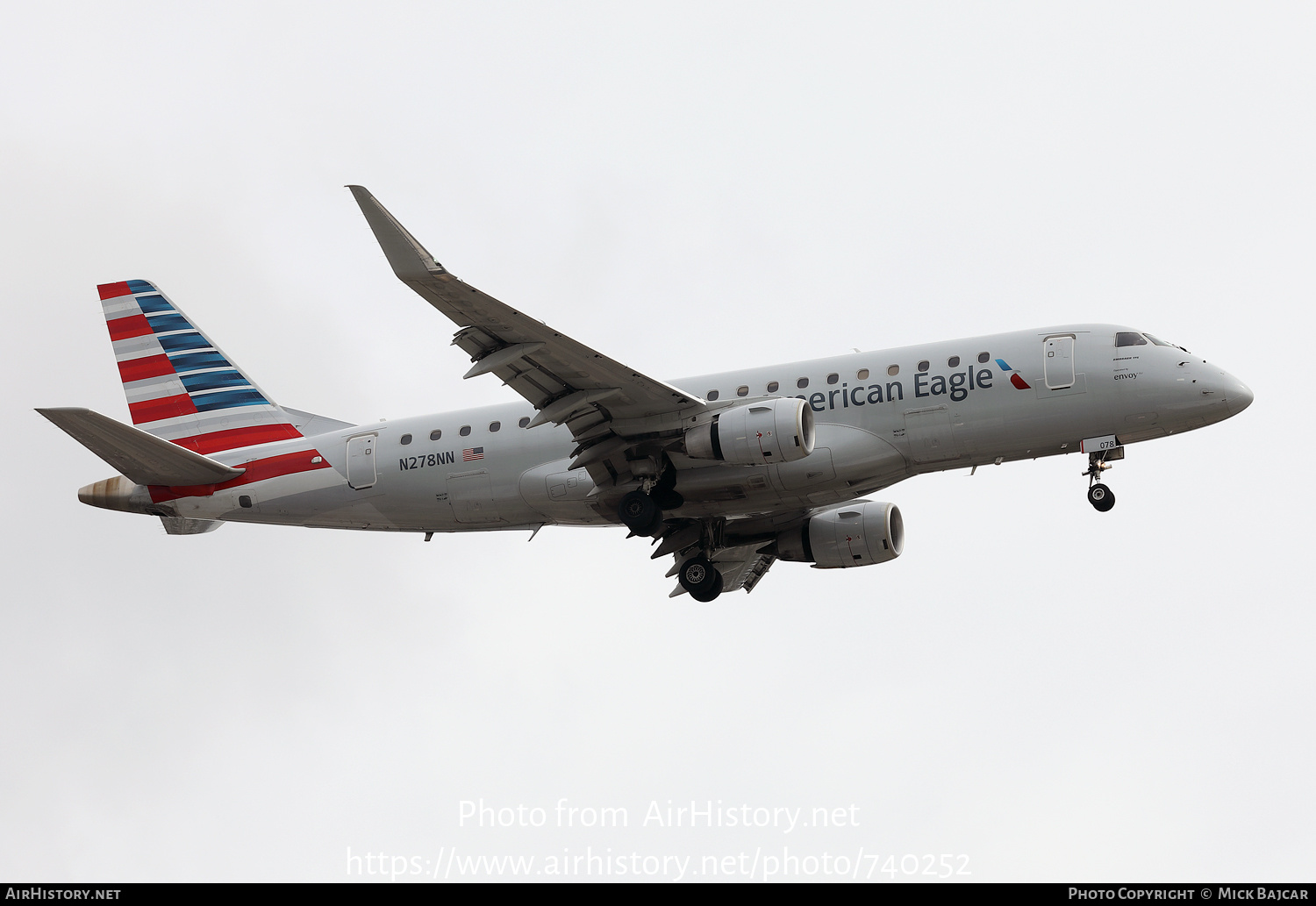 Aircraft Photo of N278NN | Embraer ERJ-175SC (ERJ-170-200SC) | American Eagle | AirHistory.net #740252