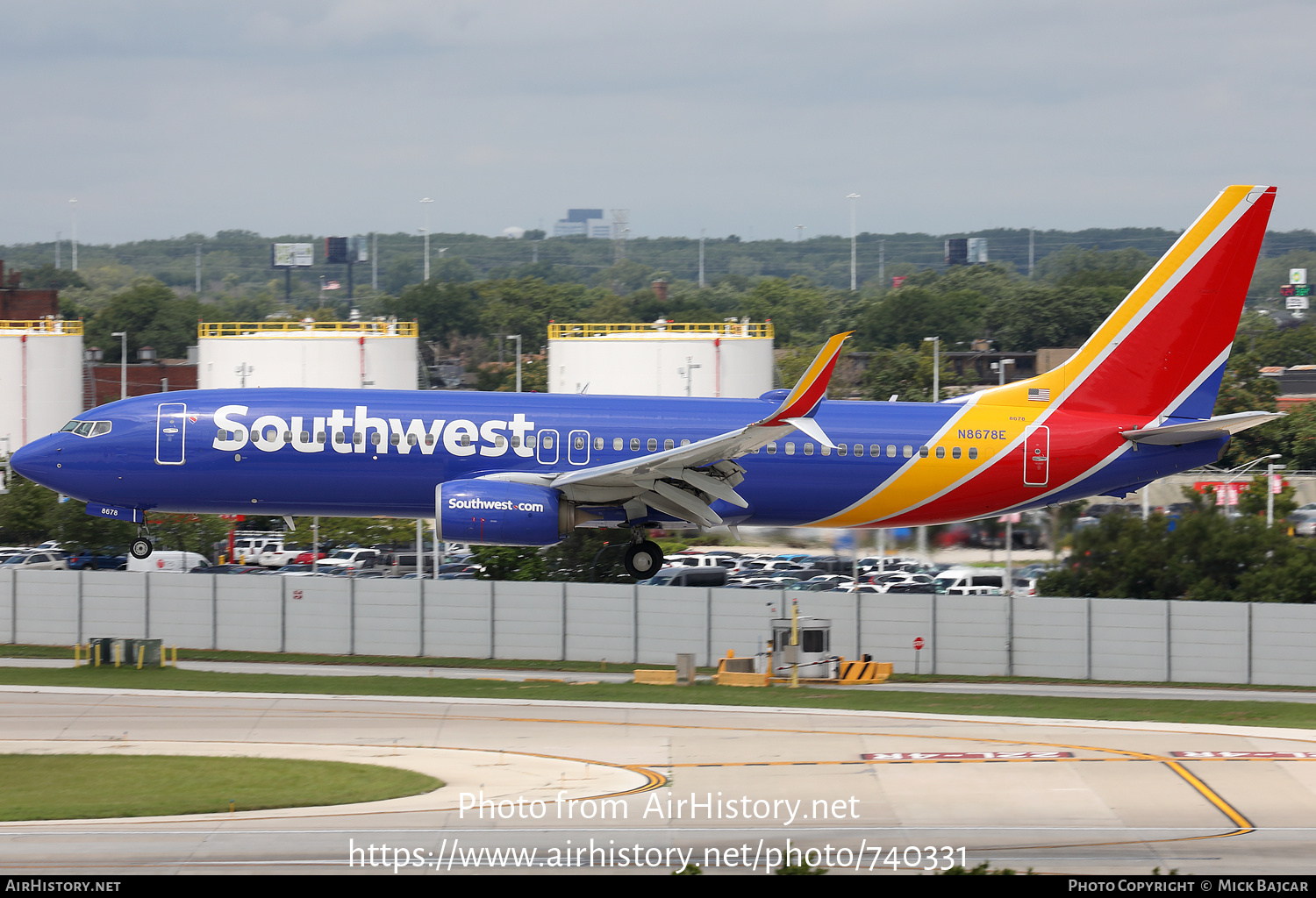 Aircraft Photo of N8678E | Boeing 737-8H4 | Southwest Airlines | AirHistory.net #740331