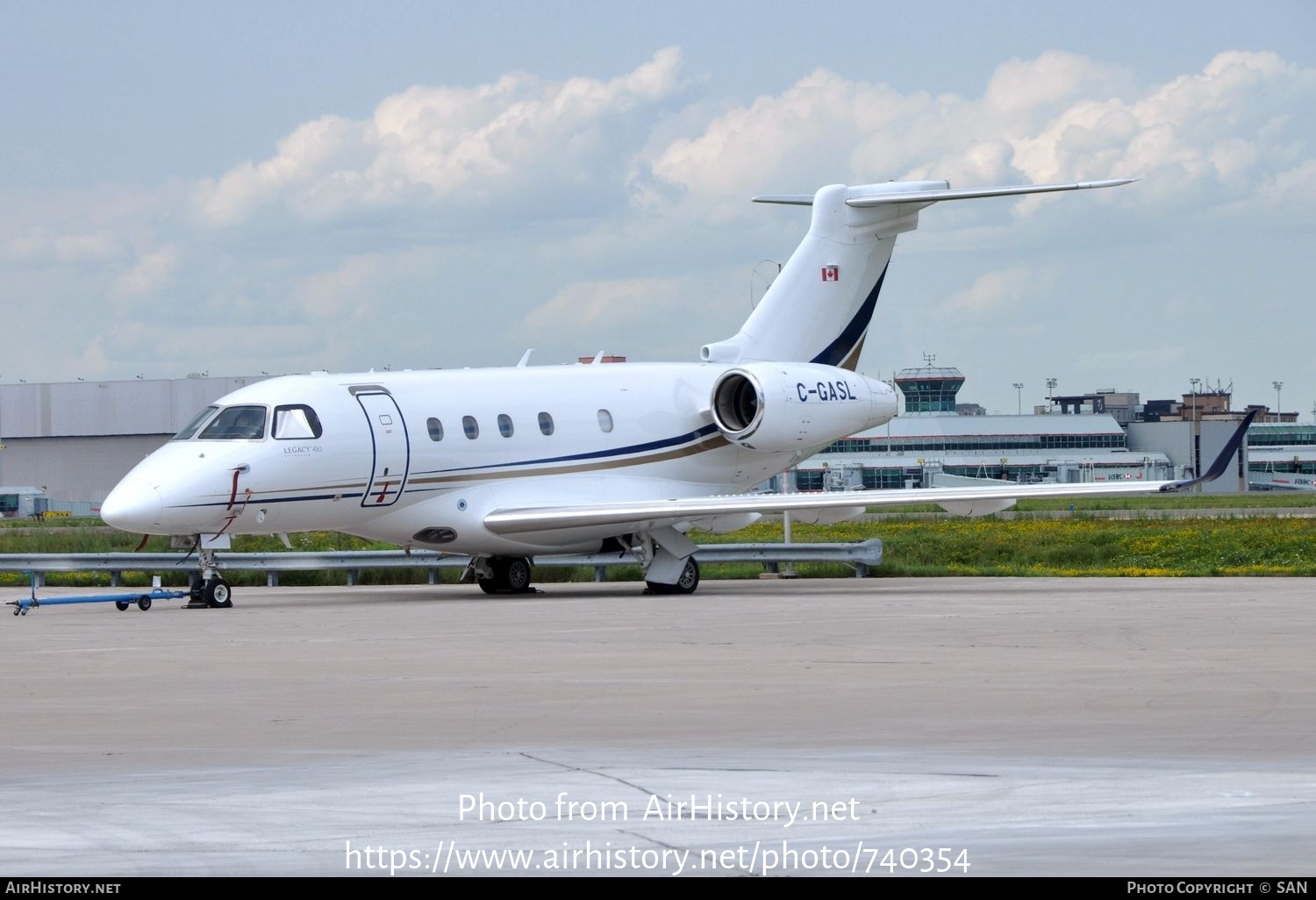 Aircraft Photo of C-GASL | Embraer EMB-545 Legacy 450 | AirHistory.net #740354