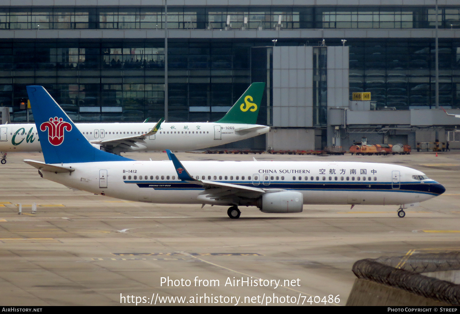 Aircraft Photo of B-1412 | Boeing 737-800 | China Southern Airlines | AirHistory.net #740486