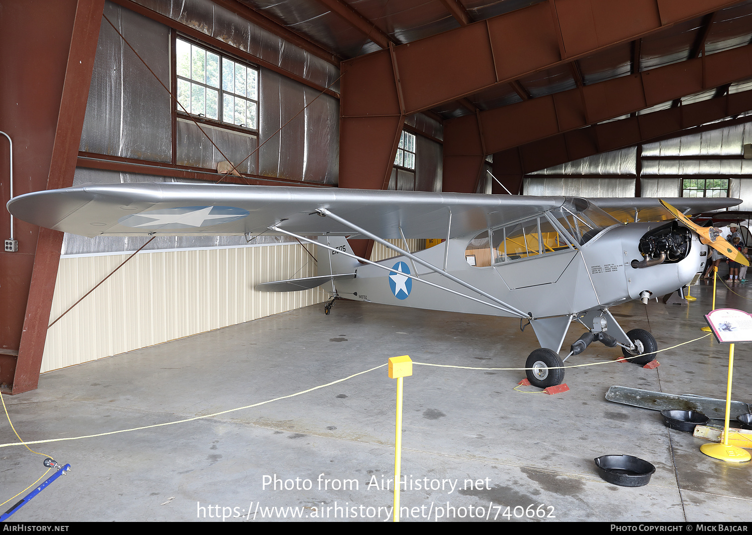 Aircraft Photo of N49750 / 215175 | Piper L-4H Grasshopper (J-3C) | USA - Army | AirHistory.net #740662