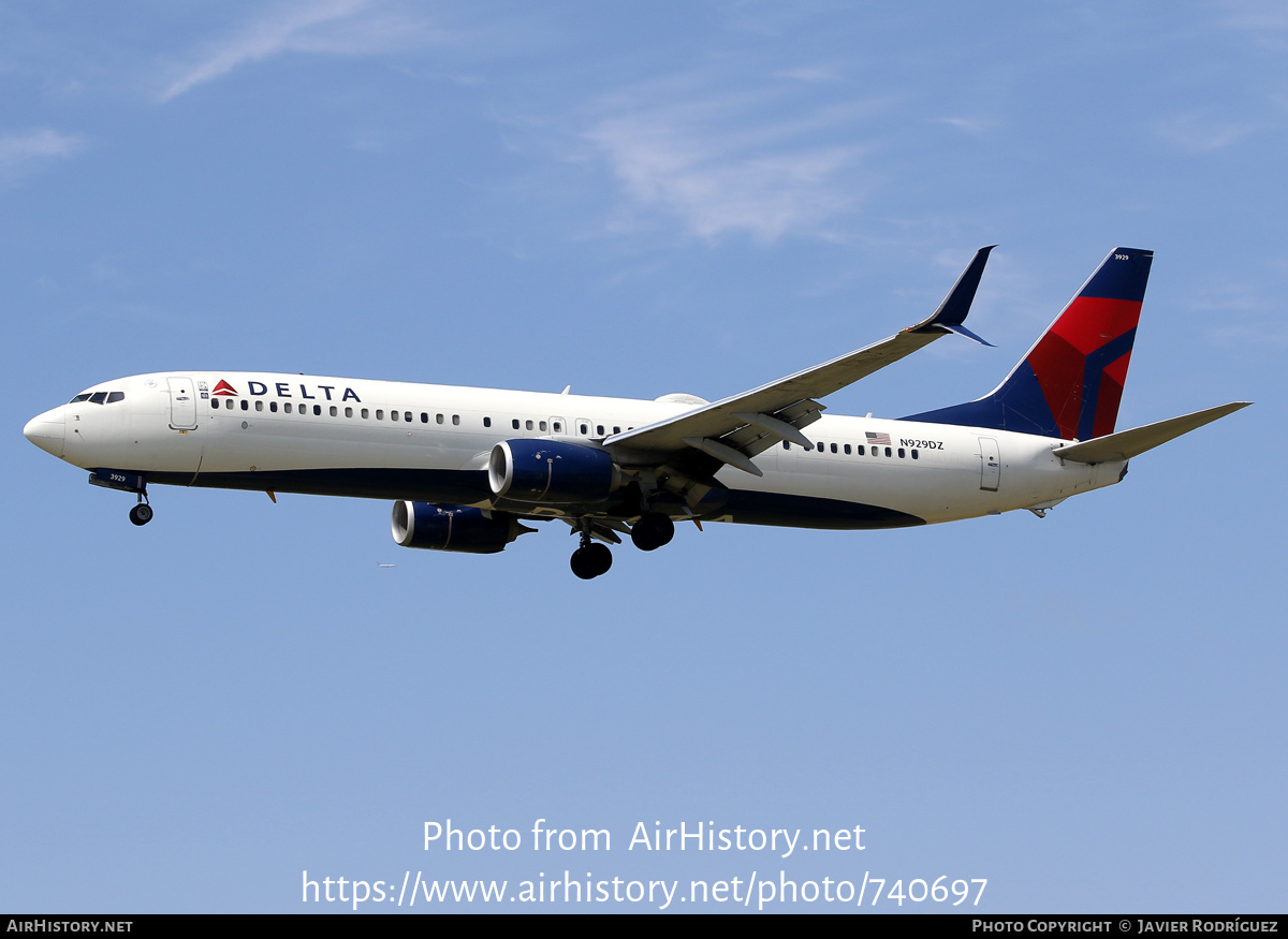 Aircraft Photo of N929DZ | Boeing 737-900/ER | Delta Air Lines | AirHistory.net #740697