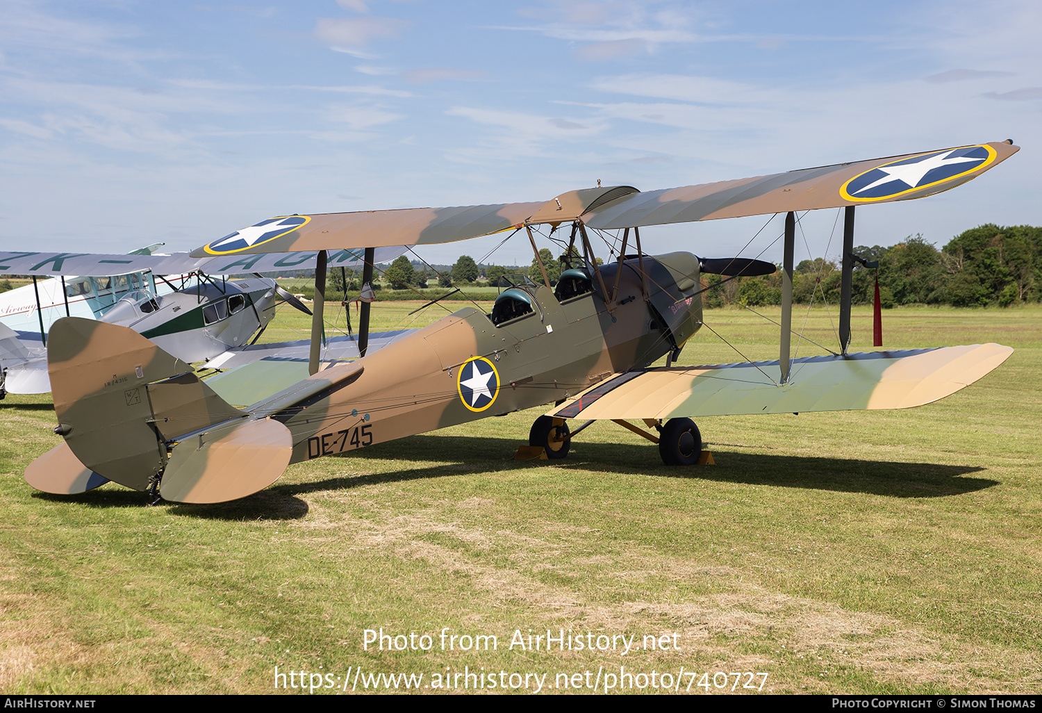 Aircraft Photo of G-BTOG / DE-745 | De Havilland D.H. 82A Tiger Moth | USA - Air Force | AirHistory.net #740727