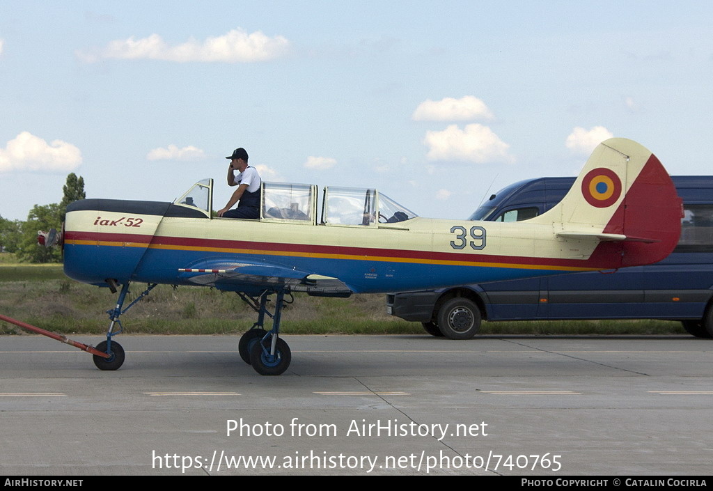 Aircraft Photo of 39 | Yakovlev Yak-52... | Romania - Air Force | AirHistory.net #740765