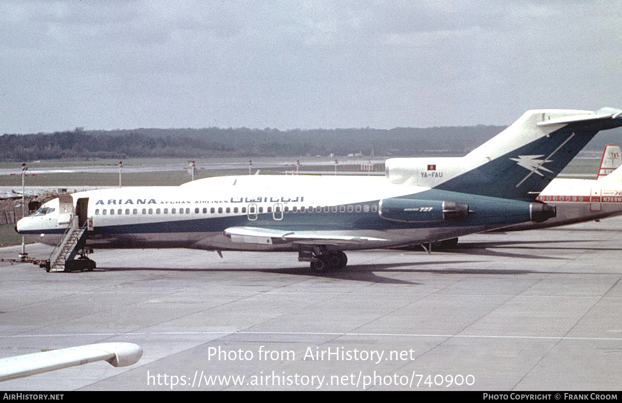 Aircraft Photo of YA-FAU | Boeing 727-113C | Ariana Afghan Airlines | AirHistory.net #740900