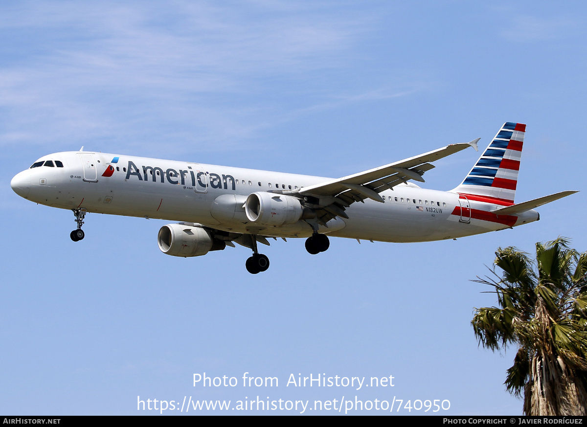 Aircraft Photo of N182UW | Airbus A321-211 | American Airlines | AirHistory.net #740950