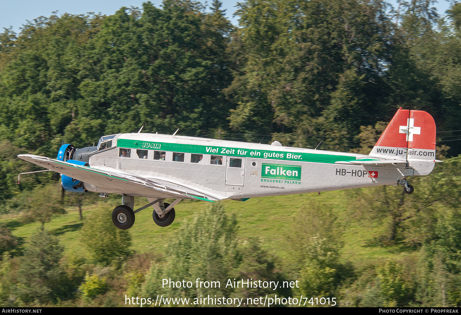 Aircraft Photo of HB-HOP | Junkers Ju 52/3m g4e | Ju-Air | AirHistory.net #741015