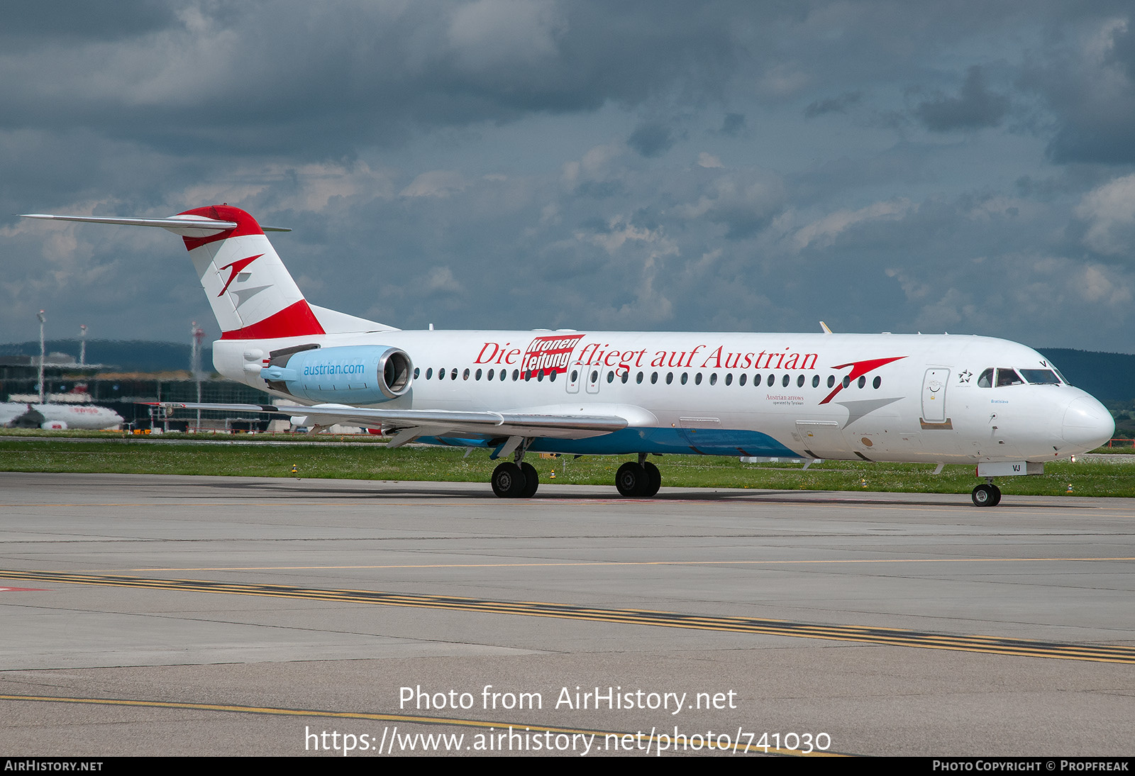 Aircraft Photo of OE-LVJ | Fokker 100 (F28-0100) | Austrian Arrows | AirHistory.net #741030