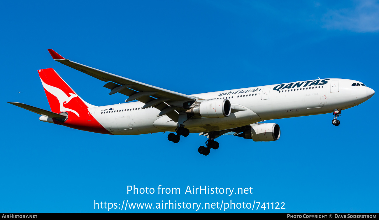 Aircraft Photo of VH-QPF | Airbus A330-303 | Qantas | AirHistory.net #741122