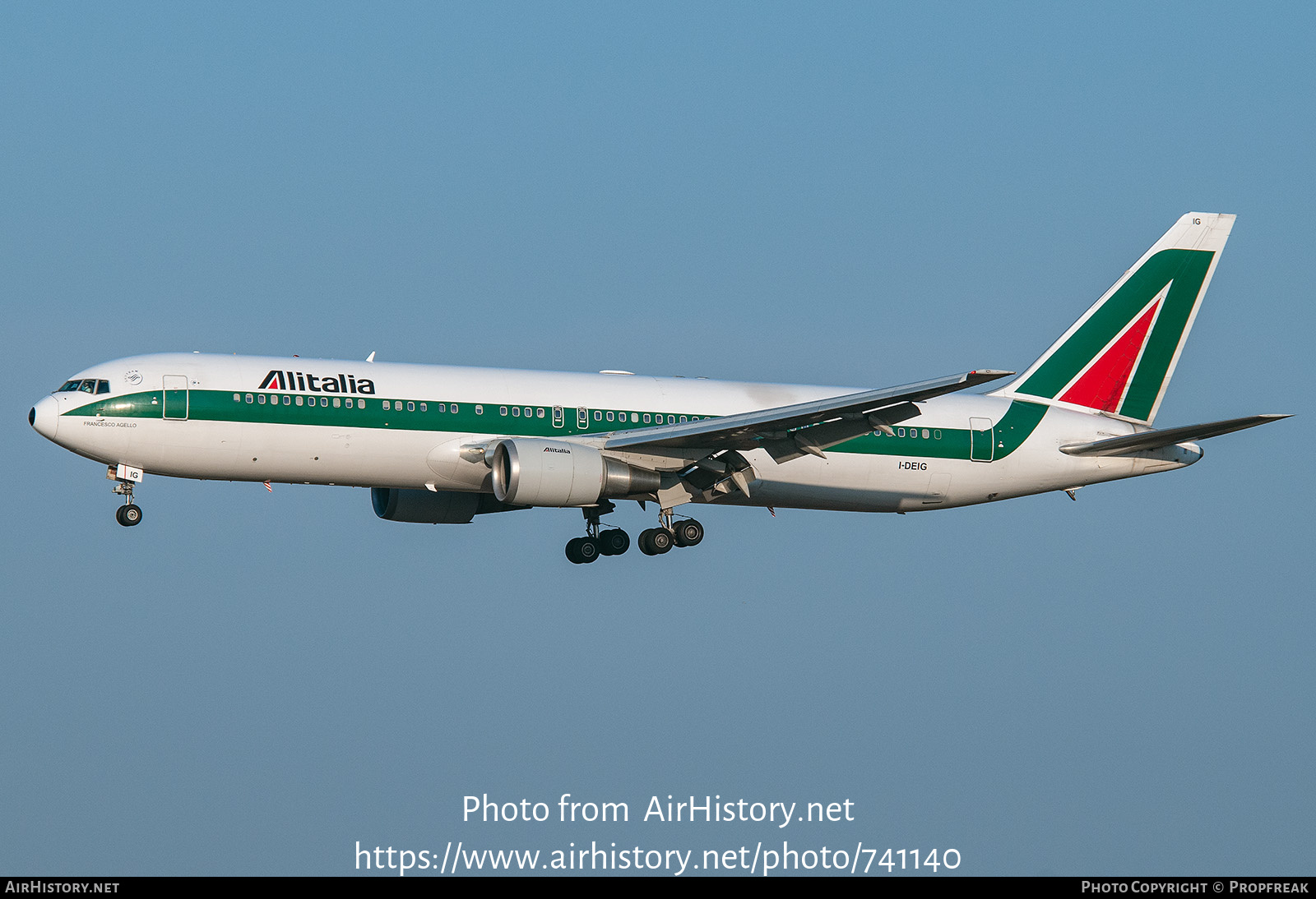 Aircraft Photo of I-DEIG | Boeing 767-33A/ER | Alitalia | AirHistory.net #741140