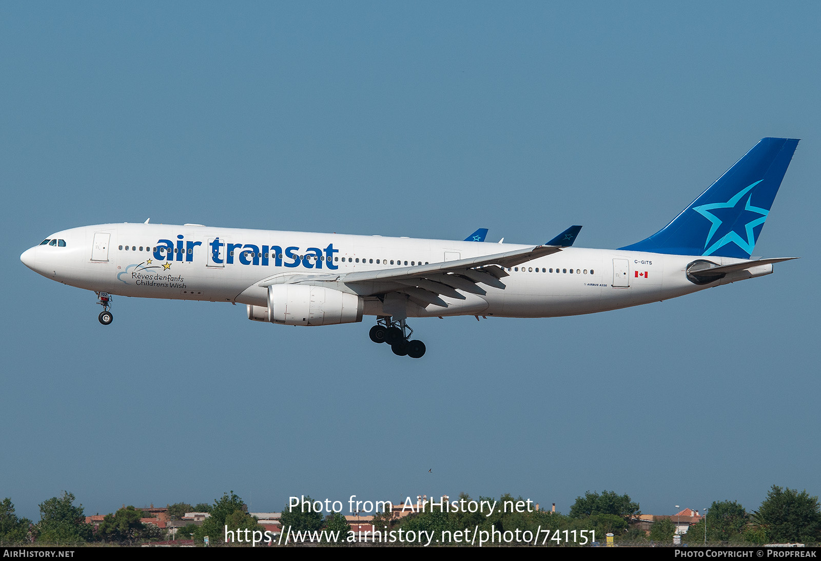 Aircraft Photo of C-GITS | Airbus A330-243 | Air Transat | AirHistory.net #741151