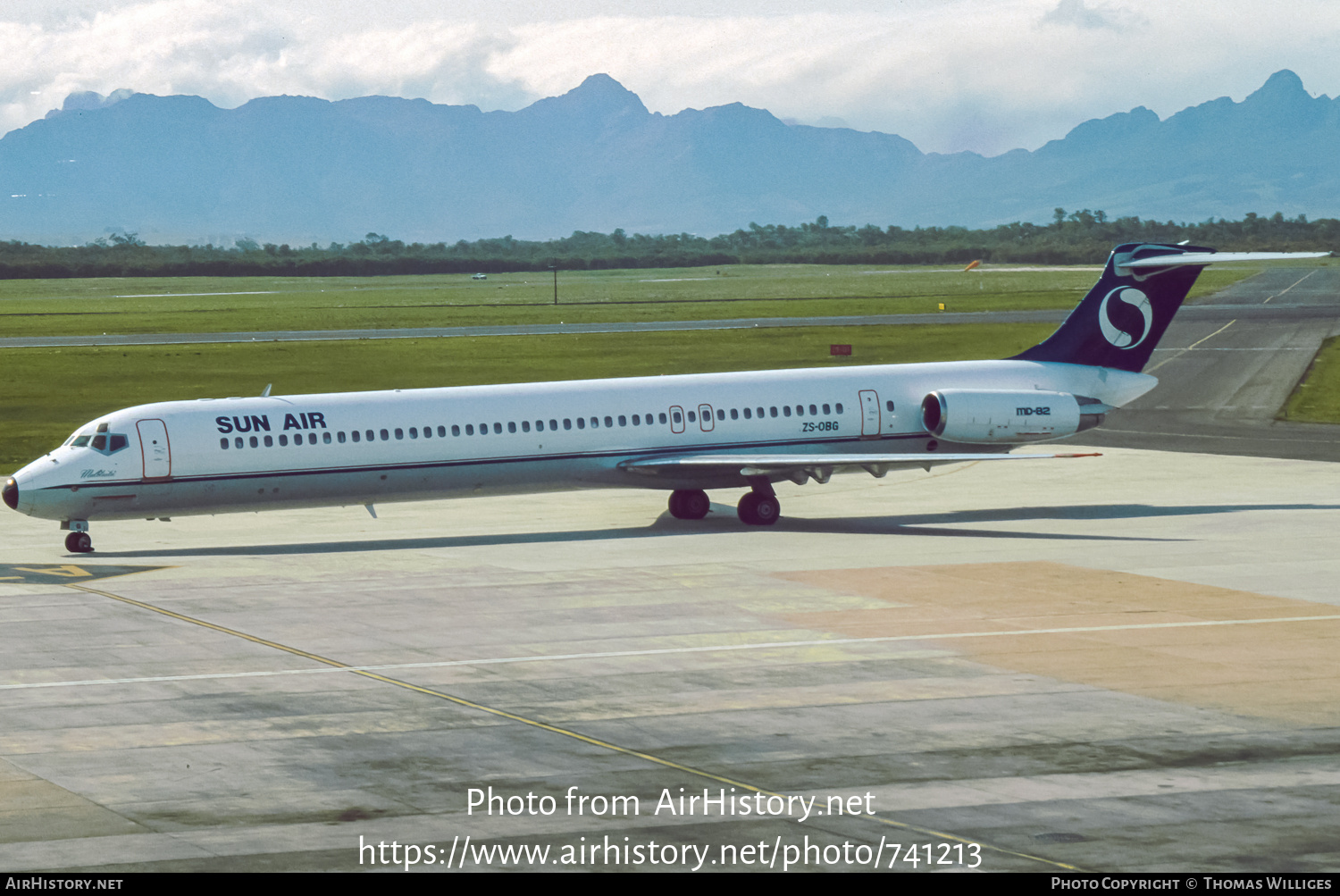 Aircraft Photo of ZS-OBG | McDonnell Douglas MD-82 (DC-9-82) | Sun Air | AirHistory.net #741213