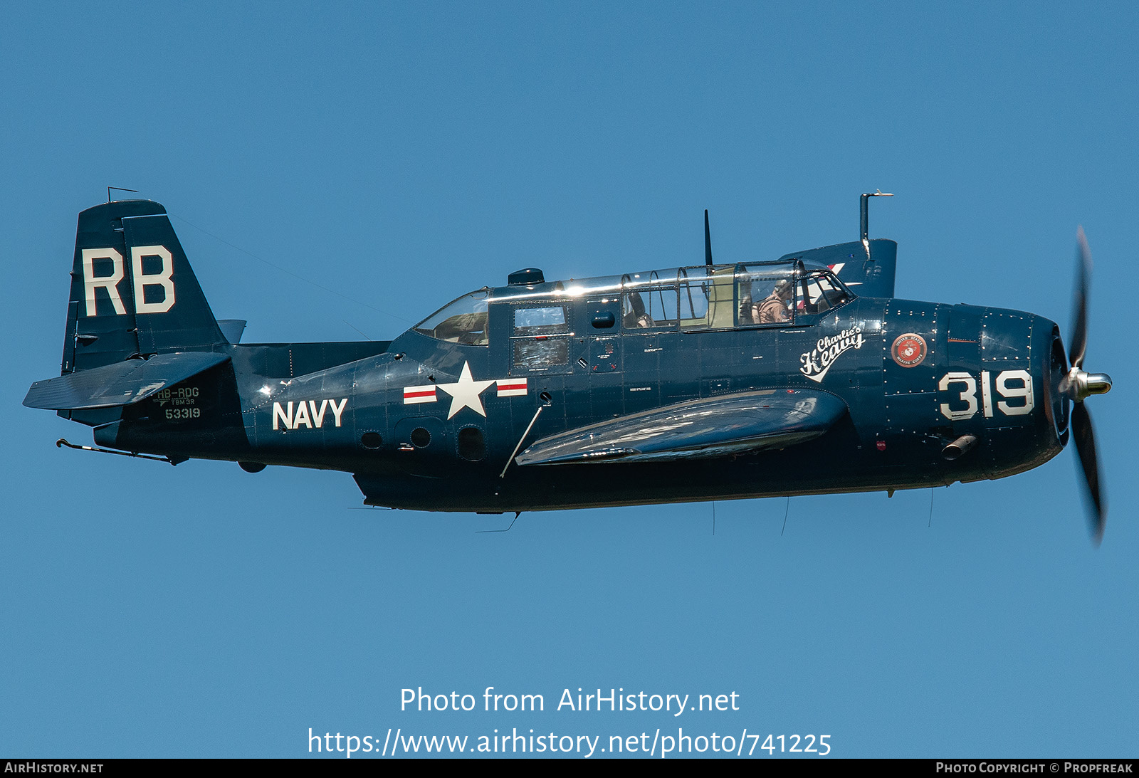 Aircraft Photo of HB-RDG / 53319 | Grumman TBM-3R Avenger | USA - Navy | AirHistory.net #741225