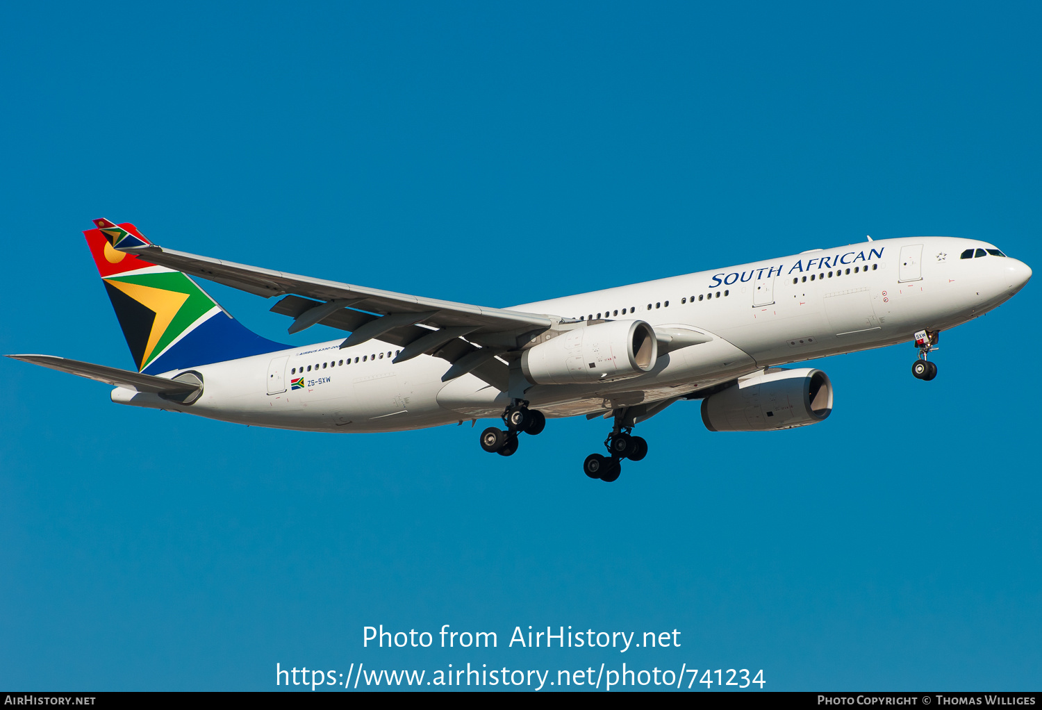 Aircraft Photo of ZS-SXW | Airbus A330-243 | South African Airways | AirHistory.net #741234