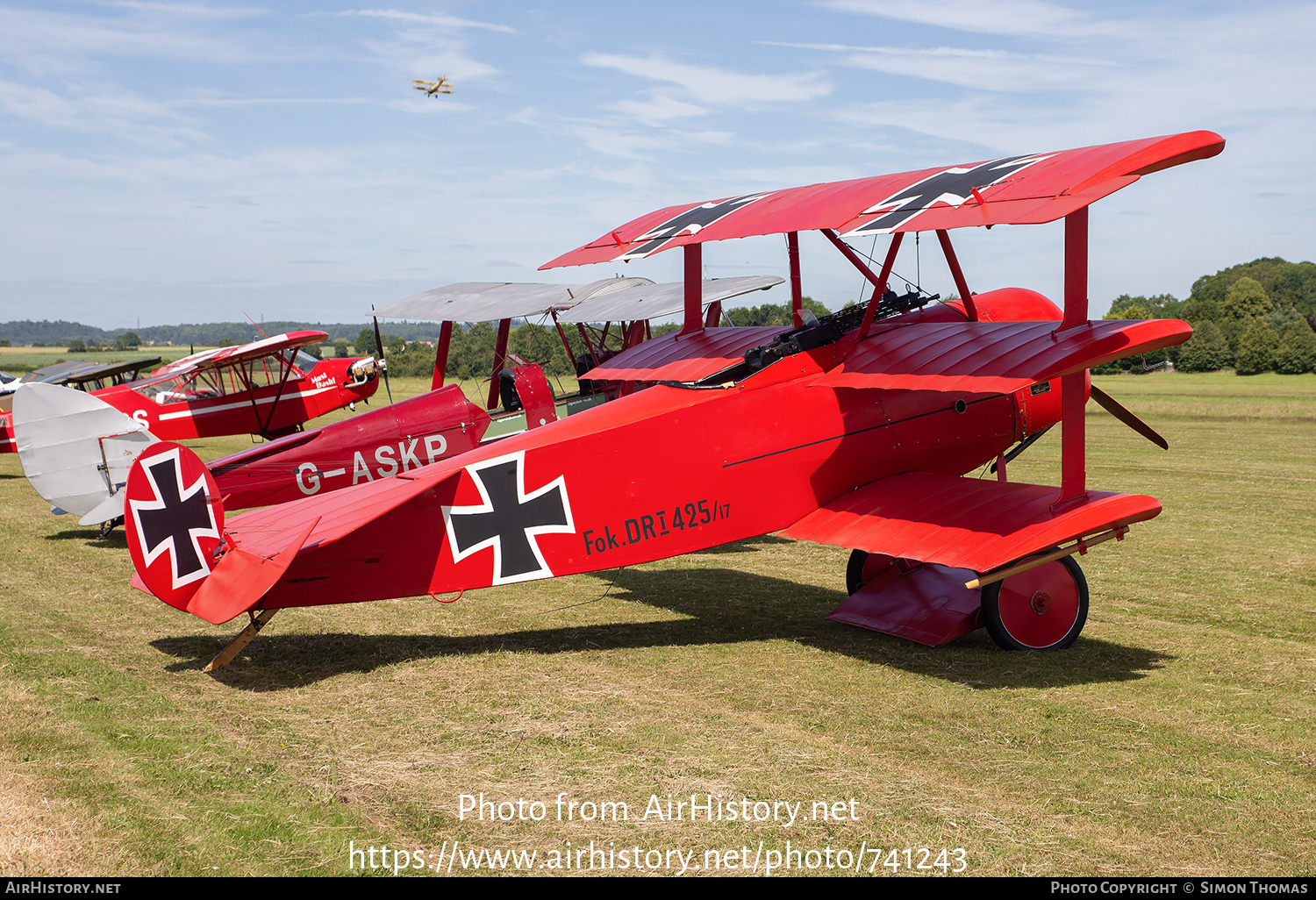 Aircraft Photo of G-DREI / 425/17 | Fokker Dr.1 (replica) | Germany - Air Force | AirHistory.net #741243