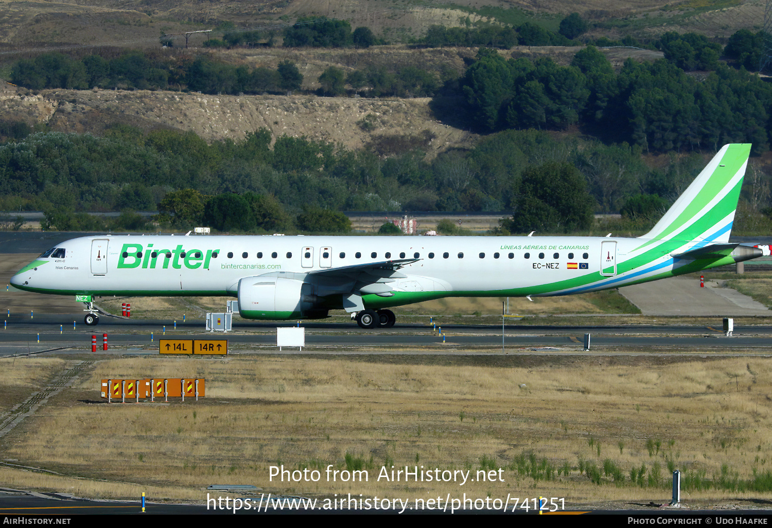 Aircraft Photo of EC-NEZ | Embraer 195-E2 (ERJ-190-400) | Binter Canarias | AirHistory.net #741251